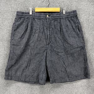 Christopher Hays Short Mens Large Blue Plaid Casual‎ Outdoor Drawstring